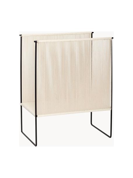 Stojan na časopisy String, Čierna, svetlobéžová, Š 43 x V 50 cm
