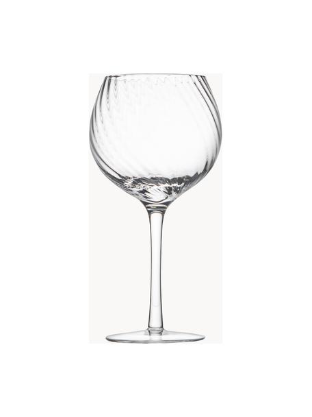 Copas de vino con relieve Opacity, 6 uds., Vidrio, Transparente, Ø 10 x Al 19 cm, 400 ml