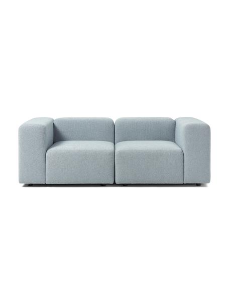 Modulární bouclé pohovka Lena (3místná), Světle modrá, Š 209 cm, H 106 cm