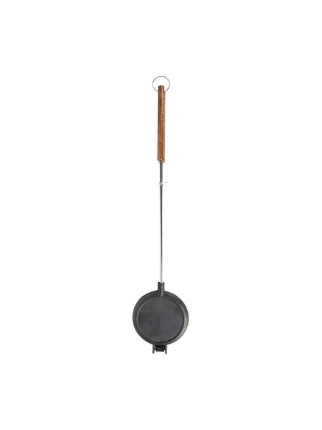 Vaflovač s drevenou rukoväťou Gofi, Čierna, brezové drevo, odtiene striebornej, D 82 cm