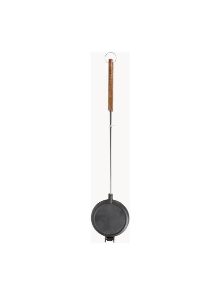Vaflovač s drevenou rukoväťou Gofi, Čierna, brezové drevo, odtiene striebornej, D 82 cm