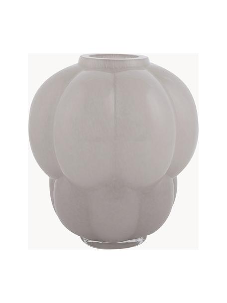 Mundgeblasene Glas-Vase Uva, H 22 cm, Glas, mundgeblasen, Hellgrau, Ø 20 x H 22 cm