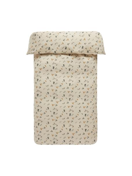 Povlak na přikrývku z bavlněného mušelínu Belle, Bílá, béžová, Š 140 cm, D 200 cm