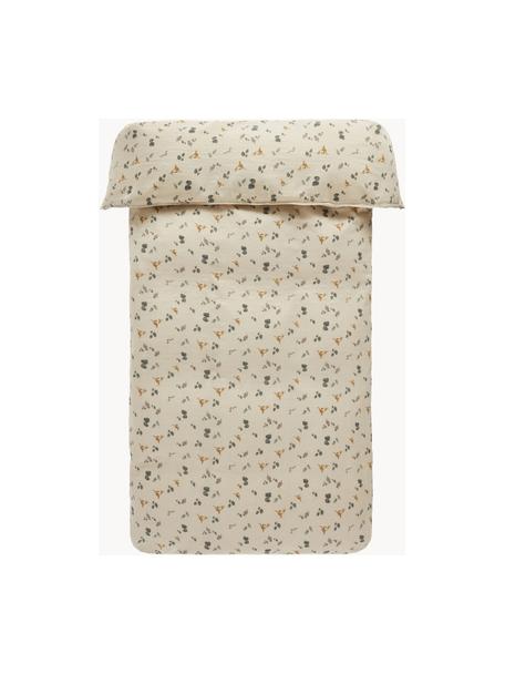 Povlak na přikrývku z bavlněného mušelínu Belle, Bílá, béžová, Š 140 cm, D 200 cm
