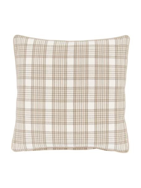 Poszewka na poduszkę z lamówką Stirling, 100% bawełna, Beżowy, kremowobiały, S 45 x D 45 cm