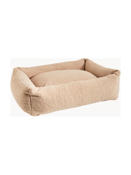 Bouclé-Hundebett Teddy, in verschiedenen Größen, Bezug: Bouclé (100 % Polyester) , Bouclé Hellbeige, B 68 x T 55 cm