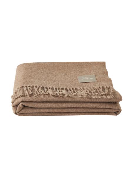 Ľahká deka z alpaky Luxury, 100 % vlna z baby alpaky, Svetlohnedá, Š 130 x D 200 cm