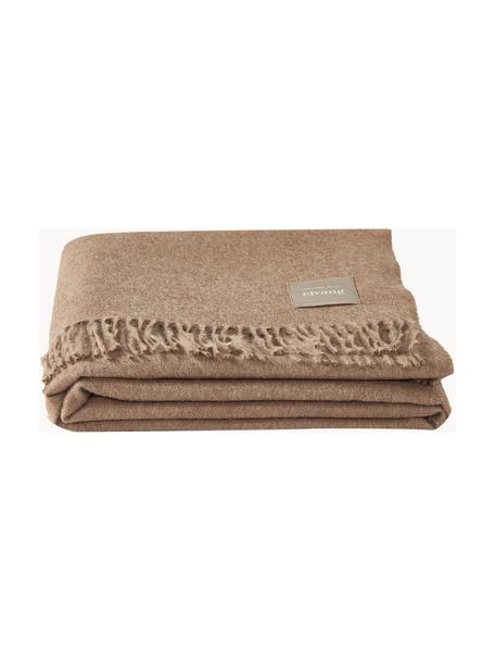 Lehký pléd z vlny mladých alpak Luxury, 100 % vlna z mladých alpak, Světle hnědá, Š 130 cm, D 200 cm