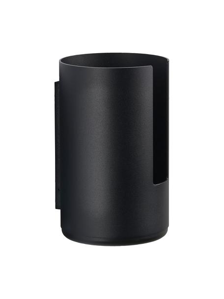 Toilettenpapierhalter Rim aus Metall zur Wandbefestigung, Aluminium, beschichtet, Schwarz, Ø 13 x H 22 cm