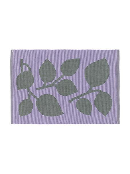 Placemats Natura, 6 stuks, 82% katoen, 18% polyester, GRS-gecertificeerd, Lavendel, olijfgroen, B 30 x L 43 cm