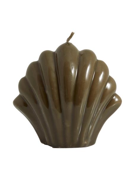 Bougie décorative formant un coquillage Ibo, Cire de paraffine, Vert, Larg. 13 x haut. 13 cm