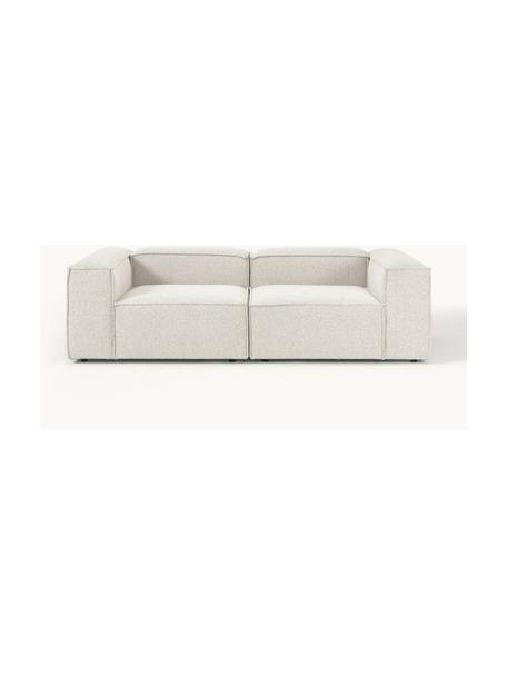 Modulares Sofa Lennon (3-Sitzer) aus Bouclé, Bezug: Bouclé (100 % Polyester) , Gestell: Massives Kiefernholz FSC-, Füße: Kunststoff, Bouclé Off White, B 238 x T 119 cm