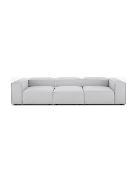 Sofá modular Lennon (4 plazas), Tapizado: 100% poliéster Alta resis, Estructura: madera contrachapada de p, Patas: plástico, Tejido gris claro, An 327 x F 119 cm