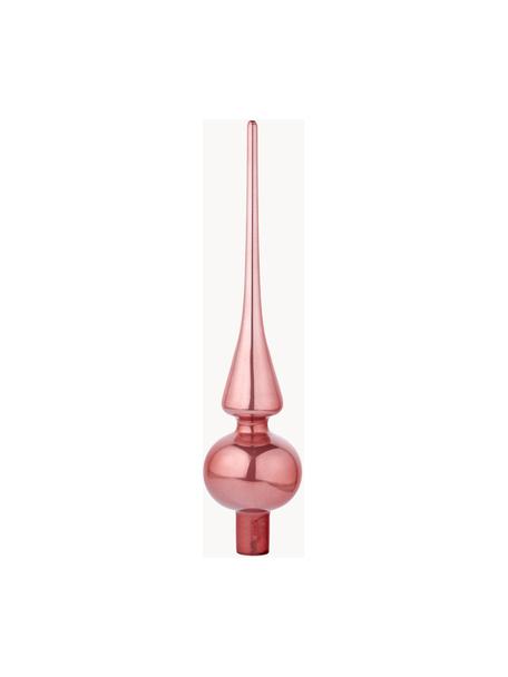 Punta Árbol de Navidad Brilliance, Vidrio, Rosa, Ø 6 x Al 26 cm