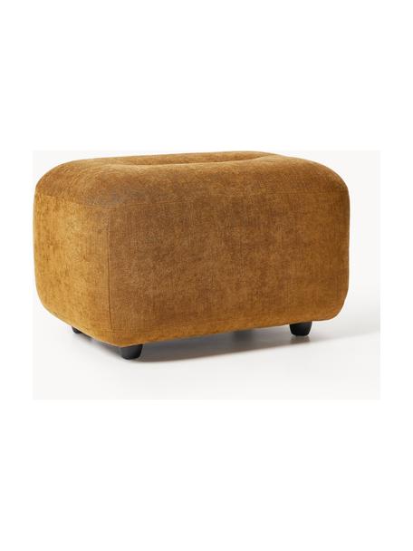 Hocker Stella, Bezug: 85 % Polyester, 15 % Baum, Gestell: Massives Buchenholz, Span, Webstoff Ocker, B 71 x H 43 cm