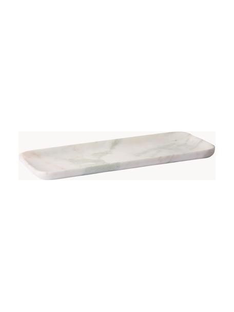 Servierplatte Tina, Marmor, Weiß, marmoriert, B 30 x T 12 cm