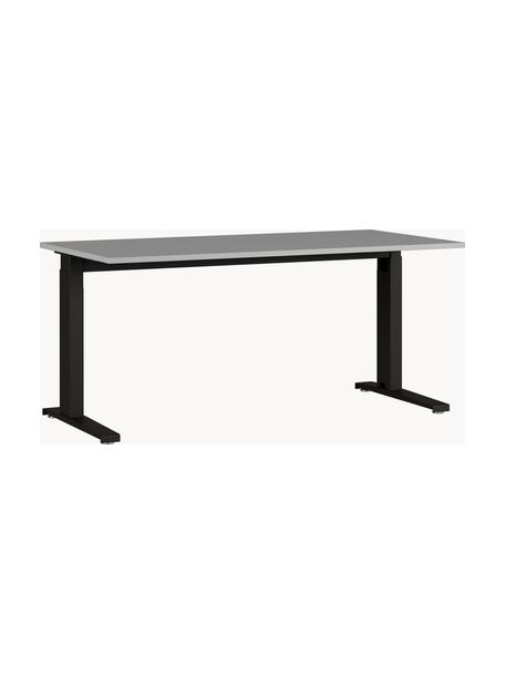 Höhenverstellbarer Schreibtisch Easy, Tischplatte: Spanplatte mit Melaminhar, Gestell: Metall, pulverbeschichtet, Dunkelgrau, Schwarz, B 160 x T 80 cm