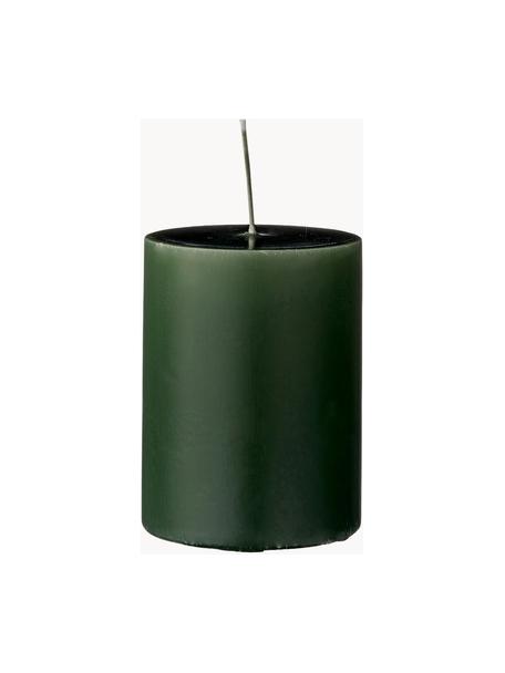 Veľká sviečka Lulu, 4 ks, Vosk, Lesná zelená, Ø 7 x V 10 cm