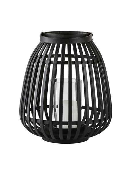 Farolillo de bambú Teresa, Bambú recubierto, Negro, Ø 25 x Al 30 cm