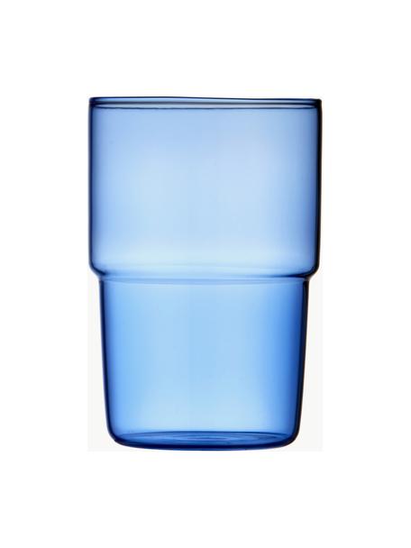 Verres à eau en verre borosilicate Torino, 2 pièces, Verre borosilicate, Bleu, transparent, Ø 8 x haut. 12 cm, 400 ml