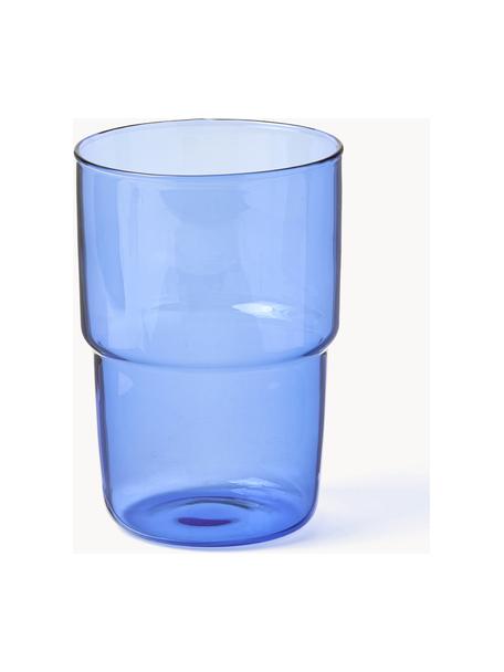 Szklanka ze szkła borokrzemowego Torino, 2 szt., Szkło borokrzemowe, Niebieski, transparentny, Ø 8 x W 12 cm, 400 ml