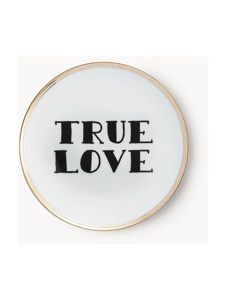 Piatto colazione in porcellana con scritta True Love, Porcellana, True Love, Ø 17 cm