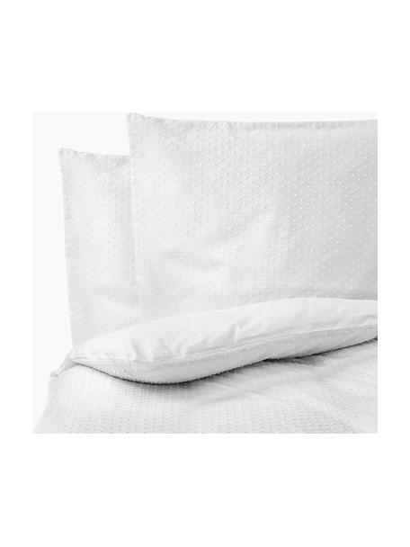 Copripiumino in tessuto Plumetti bianco Aloide, Bianco, Larg. 200 x Lung. 200 cm