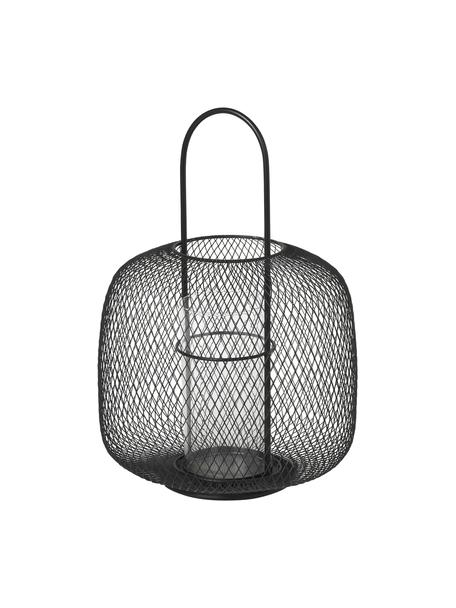 Ręcznie wykonana latarenka z metalu Boden, Metal malowany proszkowo, Czarny, Ø 30 x W 43 cm