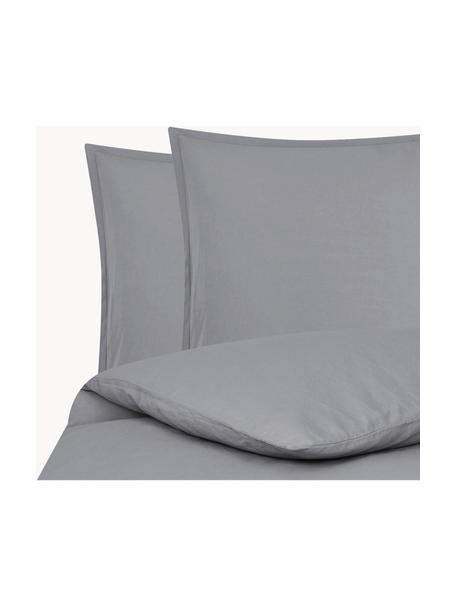 Biancheria da letto in lino Nature, 52% lino, 48% cotone
Con effetto stonewash per una sensazione morbida al tatto, Grigio scuro, 255 x 200 cm + 2 federe 50 x 80 cm