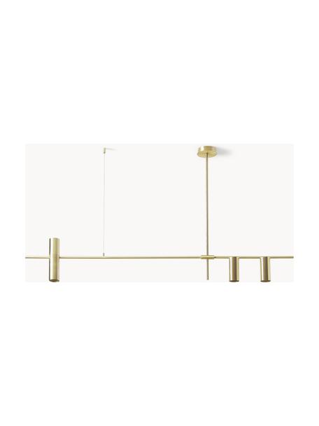 Grote hanglamp Cassandra, Metaal, verguld, Goudkleurig, B 143 x H 73 cm