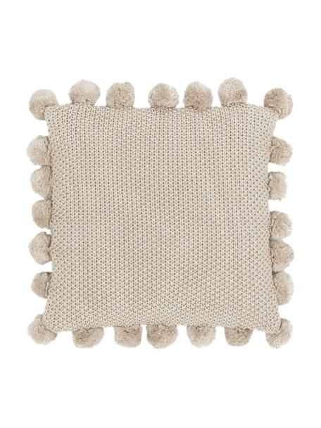 Gebreide kussenhoes Molly met pompoms, 100% katoen

Het materiaal dat in dit product wordt gebruikt, is getest op schadelijke stoffen en gecertificeerd volgens STANDARD 100 door OEKO-TEX® 11.HIN.00050 HOHENSTEIN HTTI., Beige, B 40 x L 40 cm