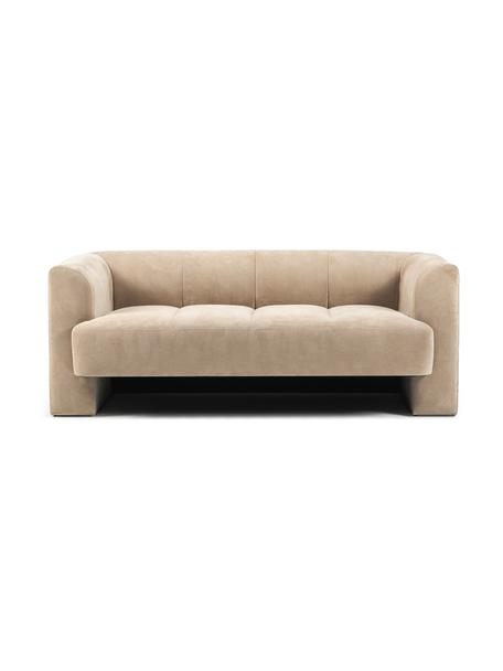 Sofa Bobi (2-Sitzer) in Sandfarben, Bezug: 88 % Polyester, 12 % Nylo, Gestell: Massives Kiefernholz, Webstoff Sandfarben, B 178 x T 82 cm