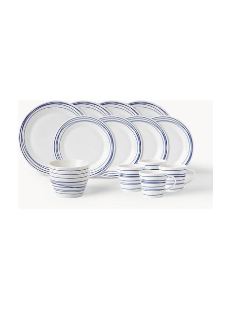 Sada porcelánového nádobí Pacific Blue, pro 4 osoby (16 dílů), Porcelán, Linie, Pro 4 osoby (16 dílů)