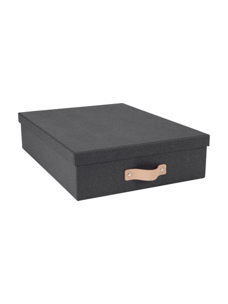 Skladovací box Oskar II, Černá, béžová, Š 26 cm, V 9 cm