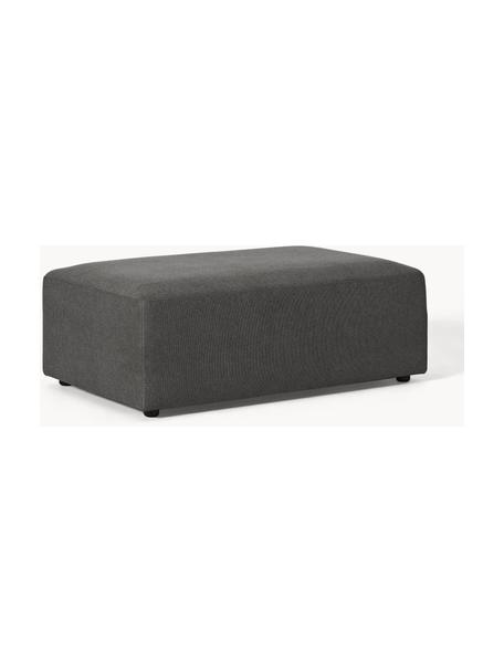 XL-Hocker Melva, Bezug: 100 % Polyester Der strap, Gestell: Massives Kiefern- und Fic, Füße: Kunststoff, Webstoff Anthrazit, B 116 x T 72 cm