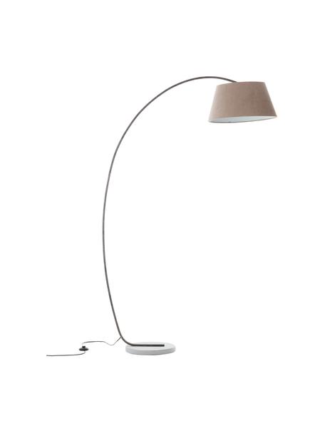 Lampa podłogowa łukowa z antycznym wykończeniem Brok, Jasny brązowy, jasny szary, S 121 x W 196 cm