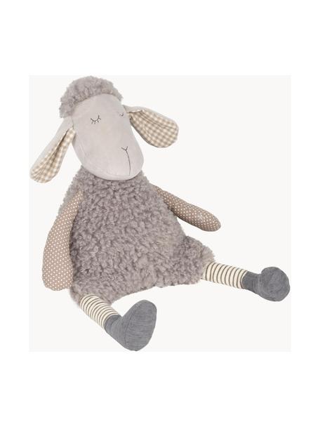 Peluche mouton Shaggy, Polyester, Tons gris, larg. 14 x haut. 30 cm