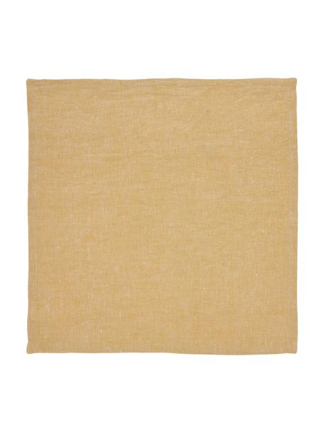 Tovagliette in cotone/lino giallo senape Abinadi 2 pz, 50% cotone, 50% lino, Giallo senape, Larg. 42 x Lung. 42 cm