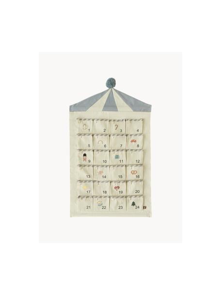 Adventskalender Circus, 100 % Baumwolle, Beige, Hellgrau, Mehrfarbig, B 50 x L 85 cm