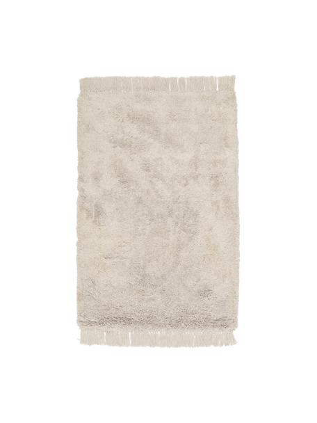 Pluizig hoogpolig vloerkleed Dreamy met franjes, 100% polyester, gerecycled

Het in dit product gebruikte materiaal is getest op schadelijke stoffen en gecertificeerd volgens STANDAARD 100 door OEKO-TEX®, HOHENSTEIN HTTI, 21.HIN.90042., Beige, B 120 x L 180 cm (maat S)