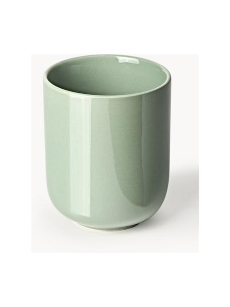Tazza caffè in porcellana Nessa 4 pz, Porcellana a pasta dura di alta qualità, Verde salvia lucido, Ø 8 x Alt. 10 cm