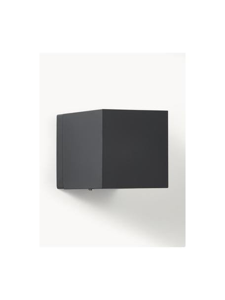 Wandlamp Jayla, Gepoedercoat metaal, Zwart, B 10 x H 10 cm