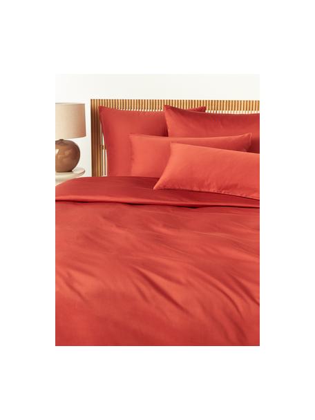 Baumwollsatin-Bettdeckenbezug Comfort, Webart: Satin Fadendichte 300 TC,, Rostrot, B 135 x L 200 cm