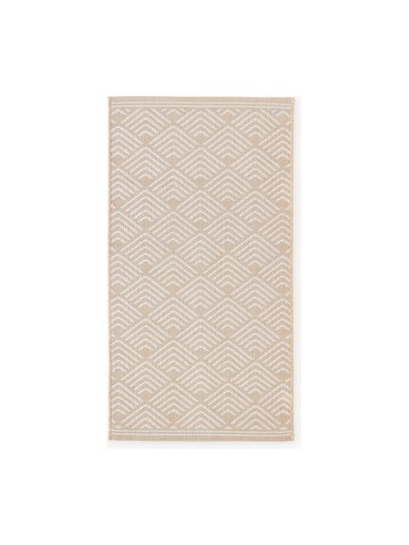 Tapis d'extérieur à poils ras Milano, Beige, blanc, larg. 80 x long. 150 cm (taille XS)