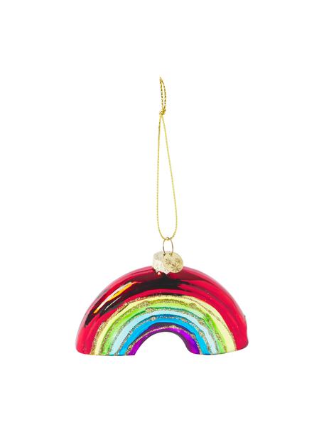 Ozdoba choinkowa ze szkła dmuchanego Rainbow, Szkło, Wielobarwny, S 10 x W 7 cm