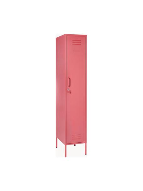 Armadietto piccolo The Skinny, Acciaio verniciato a polvere, Rosa cipria, Larg. 35 x Alt. 183 cm