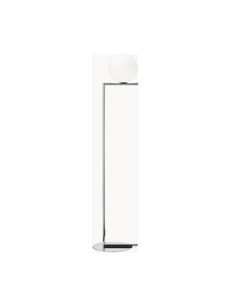 Lampa podłogowa z funkcją przyciemniania IC Lights, Stelaż: metal powlekany, Odcienie srebrnego, W 135 cm
