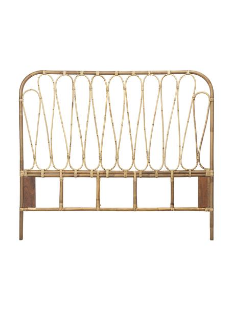 Zagłówek do łóżka z rattanu Fammy, Rattan, Jasny brązowy, S 160 x W 138 cm