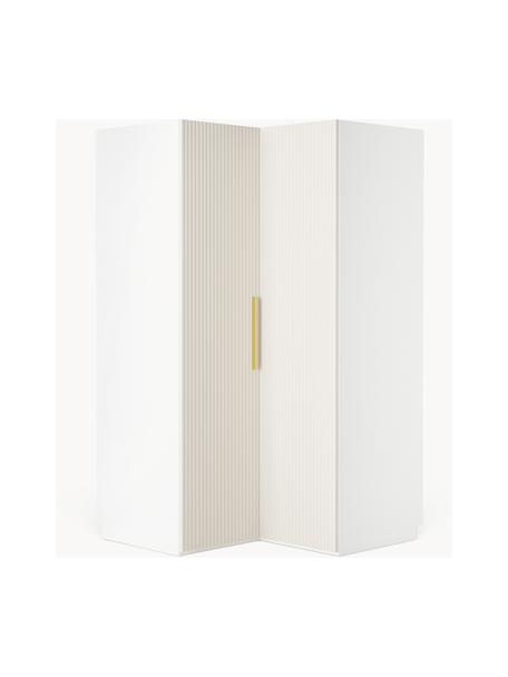 Modularer Eck-Kleiderschrank Simone, 115 cm Breite, mehrere Varianten, Korpus: Spanplatte, FSC-zertifizi, Holz, Beige, Eckmodul, B 115 x H 200 cm