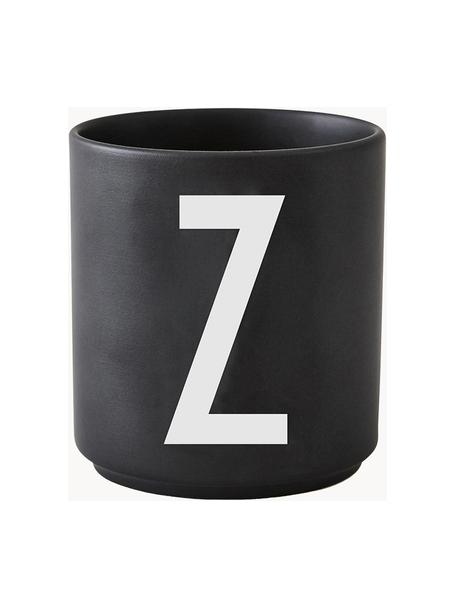 Mug design Personal (variantes de A à Z), Porcelaine Fine Bone China
Fine Bone China est une porcelaine tendre, qui se distingue particulièrement par sa brillance et sa translucidité, Noir, blanc, Mug Z, 250 ml